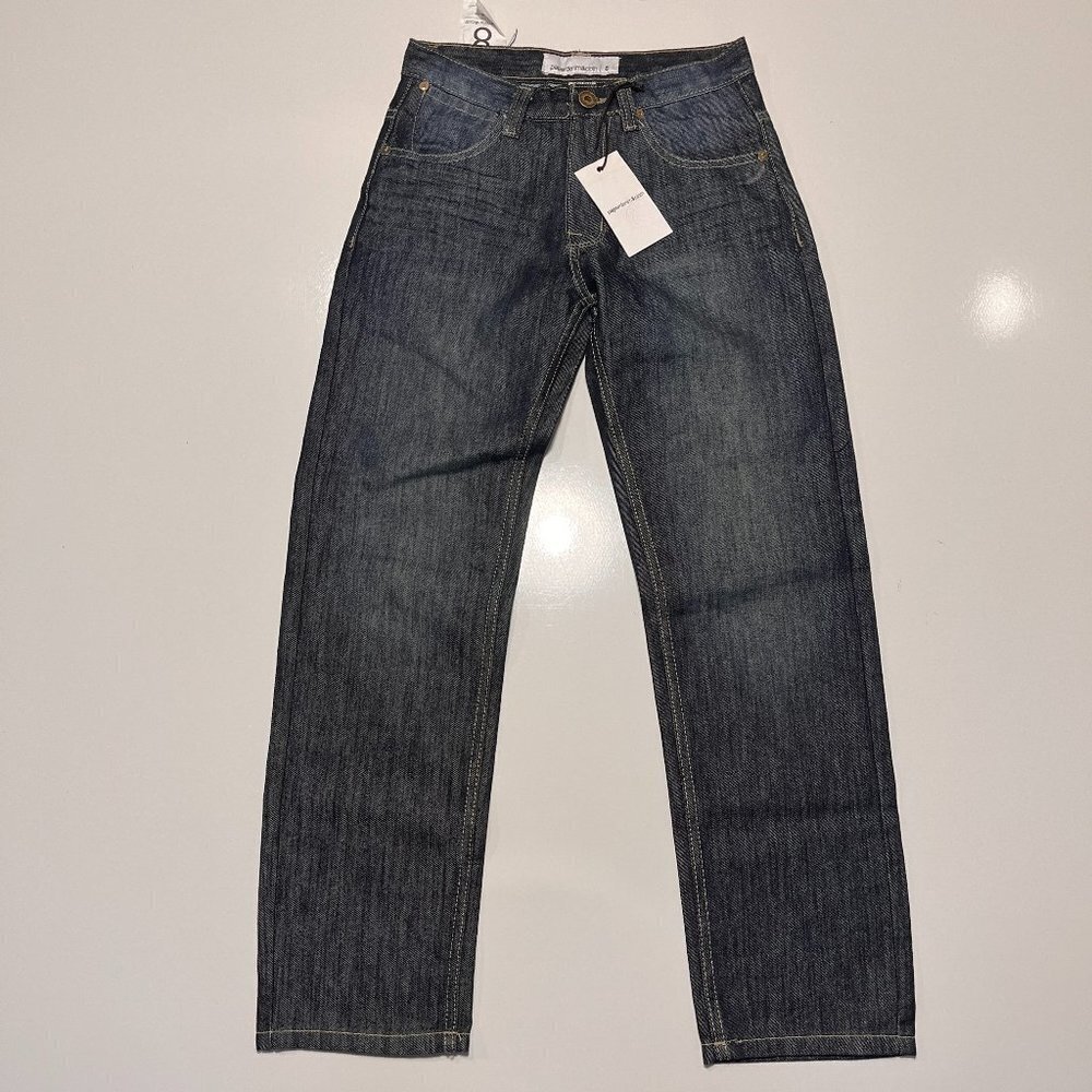 NWT Paper Denim Cloth Slim Straight Jeans Size 8 Boys Dark Blue Wash